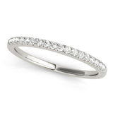 10K White Gold Round Diamond Half Eternity Prong Set Band