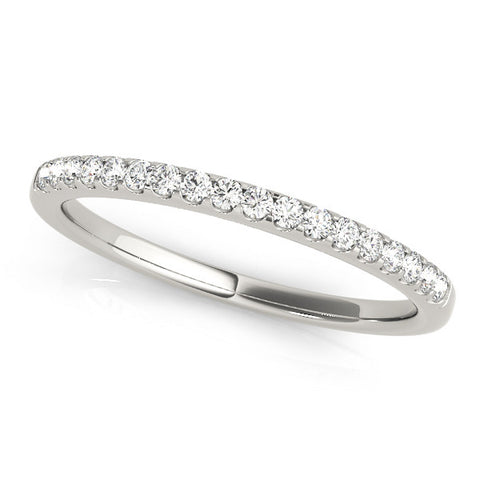 Platinum Round Diamond Half Eternity Prong Set Band 1