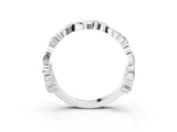 Platinum Round Diamond Leaf Eternity Band with Bezel Setting_15