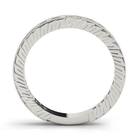Platinum Round Diamond Milgrain Channel Set Eternity Band 1