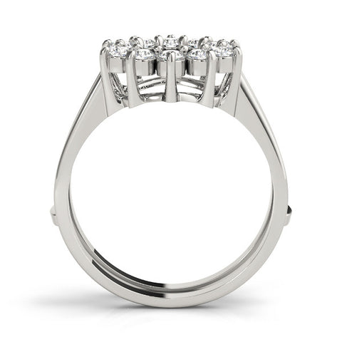 Platinum Round Diamond Open Circle Split Shank Prong Setting Ring 1