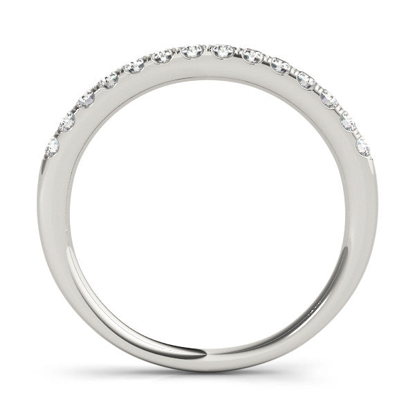 Platinum Round Diamond Pavé Eternity Band with Shared Prong Setting 1