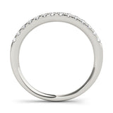 Platinum Round Diamond Pavé Eternity Band with Shared Prong Setting 1