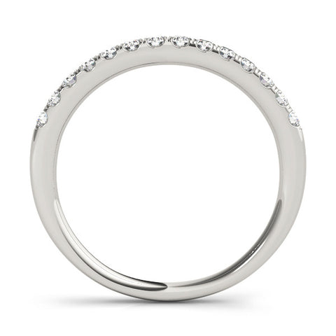Platinum Round Diamond Pavé Eternity Band with Shared Prong Setting 1