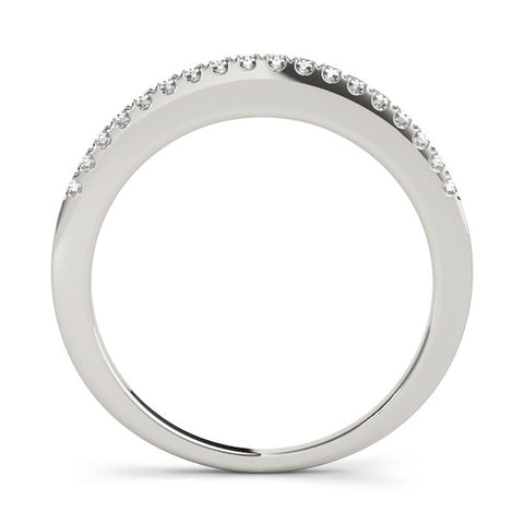 Platinum Round Diamond Pavé Eternity Band with U-Prong Setting 1