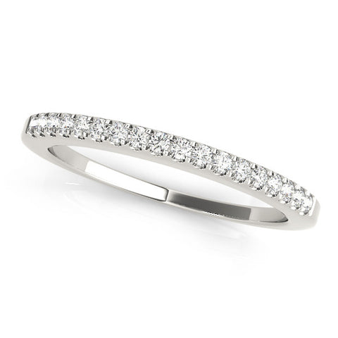 Platinum Round Diamond Pavé Eternity Band with U-Prong Setting