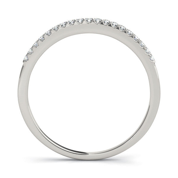 Platinum Round Diamond Pavé Eternity Band