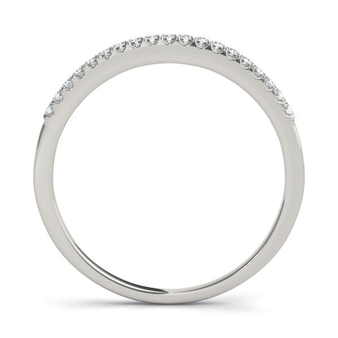 Platinum Round Diamond Pavé Eternity Band