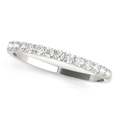 Platinum Round Diamond Pavé Half-Eternity Band 1