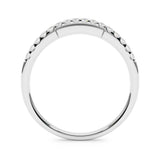 Platinum Round Diamond Pavé Half-Eternity Band with Shared Prong Setting 1