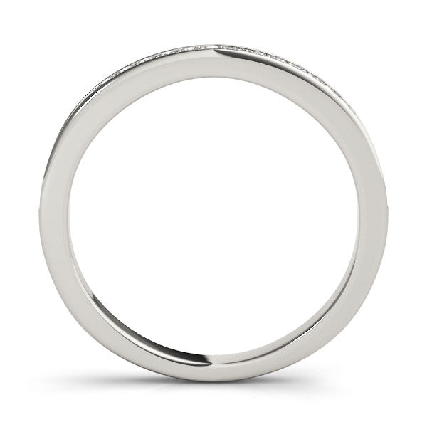 Platinum Round Diamond Pavé Set Eternity Band with Channel Setting 1