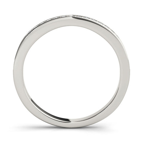 Platinum Round Diamond Pavé Set Eternity Band with Channel Setting 1