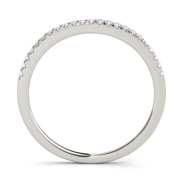Platinum Round Diamond Pavé Set Eternity Band with Micro Prong Setting