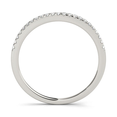 Platinum Round Diamond Pavé Set Eternity Band with Micro Prong Setting