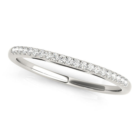 Platinum Round Diamond Pavé Set Eternity Band