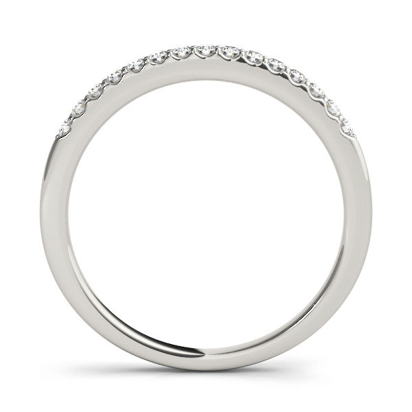 Platinum Round Diamond Pavé Set Half Eternity Band