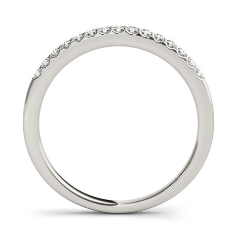 Platinum Round Diamond Pavé Set Half Eternity Band