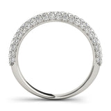 Platinum Round Diamond Pave Eternity Band with Shared Prong Setting 1