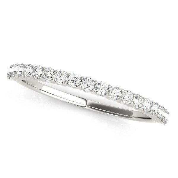 White gold Round Diamond Prong Set Eternity Band