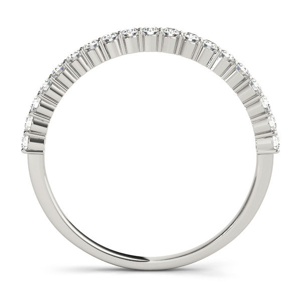 Platinum Round Diamond Prong Set Eternity Band