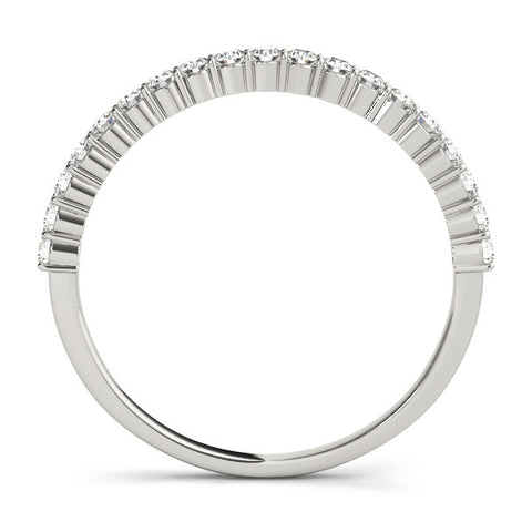 Platinum Round Diamond Prong Set Eternity Band