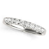 Platinum Round Diamond Prong Set Half Eternity Band 1