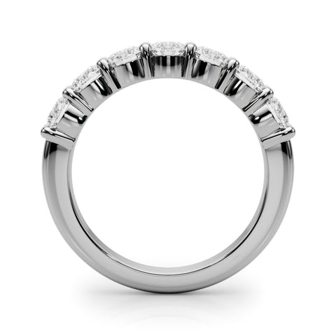 Platinum Round Diamond Prong Set Half-Eternity Band 2