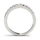 Platinum Round Diamond Prong Set Half Eternity Band