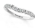 Platinum Round Diamond U-Shape Pavé Curved Wedding Band_15