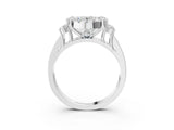 Platinum Round Halo Diamond Engagement Ring with Split Shank and Four-Prong Setting 3