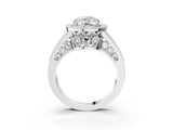 Platinum Round Halo Split Shank Diamond Ring with Milgrain Prong Setting_17