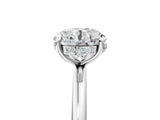 Platinum Round Solitaire Diamond Ring with a Classic Band and Four-Prong Setting 5