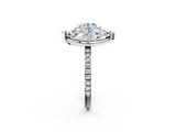 Platinum Round and Marquise Toi Moi Ring with Prong Setting and Micro Pave Band 2