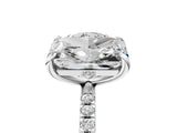 Platinum Round and Radiant Toi Moi Ring with Prong Setting and Micro Pave Band 5