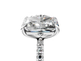 Platinum Round and Radiant Toi Moi Ring with Prong Setting and Pave Band 5