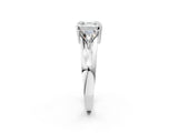 Platinum Three-Stone Asscher Cut Cut Diamond Ring with Trillion Side Stones on a Split Shank Band_15