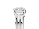 Platinum Three-Stone Cushion Cut Cut Classic Band Prong Setting Ring_12