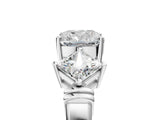 Platinum Three-Stone Cushion and Princess Cut Diamond Ring with Channel Band and Four-Prong Setting_21