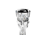 Platinum Three-Stone Fancy Black Cushion Cut Diamond Channel Set Engagement Ring with Prong Setting_29