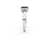 Platinum Three-Stone Fancy Black Emerald Cut Cut Diamond Ring with Channel Set Band and Four-Prong Setting_27