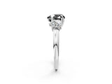 Platinum Three-Stone Fancy Black Heart Cut Cut Diamond Ring with Channel Set Band and Four-Prong Setting_26