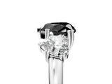 Platinum Three-Stone Fancy Black Heart Cut Cut Diamond Ring with Channel Set Band and Four-Prong Setting_29