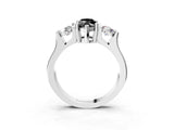 Platinum Three-Stone Fancy Black Marquise Cut Cut Classic Band Prong Setting Ring_15