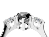 Platinum Three-Stone Fancy Black Marquise Cut Cut Classic Band Prong Setting Ring_16