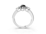 Platinum Three-Stone Fancy Black Marquise Cut Cut Diamond Ring with Channel Set Band and Four-Prong Setting_33