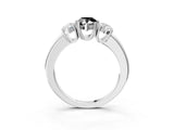 Platinum Three-Stone Fancy Black Pear Cut Cut Diamond Ring with Channel Set Band and Four-Prong Setting_33