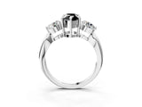 Platinum Three-Stone Fancy Black Pear Cut Diamond Channel Set Engagement Ring with Prong Setting_27