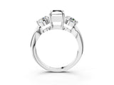 Platinum Three-Stone Fancy Black Radiant Cut Diamond Channel Set Engagement Ring with Prong Setting_27