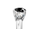Platinum Three-Stone Fancy Black Round Cut Cut Diamond Ring with Channel Set Band and Four-Prong Setting_35