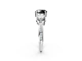 Platinum Three-Stone Fancy Black Round Cut Diamond Channel Set Engagement Ring with Prong Setting_26